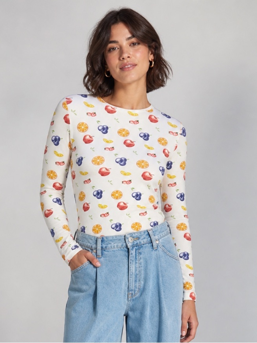 Aleeza Paris Abby Fitted Fruit T-Shirt